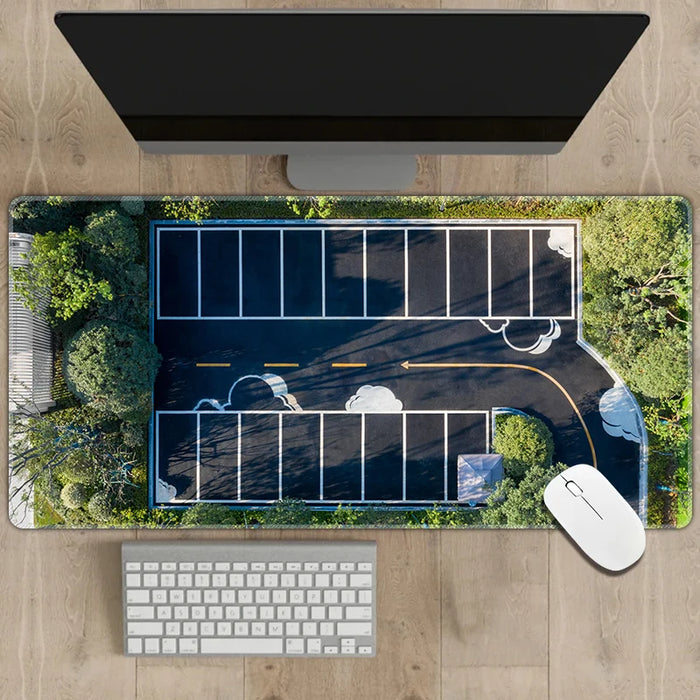 Multipurpose Non-Slip Rubber Mouse Pad 300x700mm - Traffic Simulation Design, 2mm Thick Desk Mat Multipurpose Non-Slip Rubber Mouse Pad 300x700mm - Traffic Simulation   Lacatang Shop Lacatang Shop 