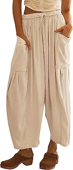 Autumn and Winter Women's 9 Branch Warehouse Harlan Pants Casual Loose