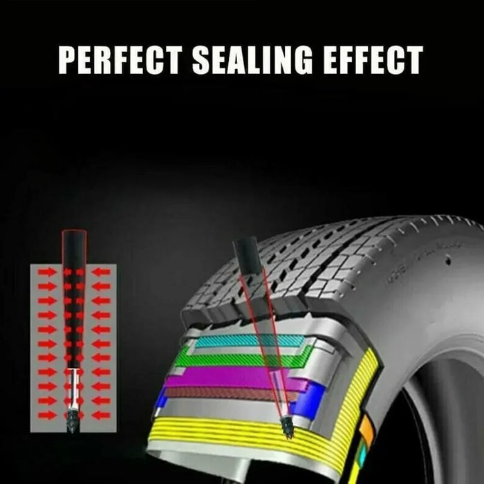 Tire Repair Nail Kit for Cars, Motorcycles, and Scooters - Rubber and Metal Sealant Set for Puncture Fixing