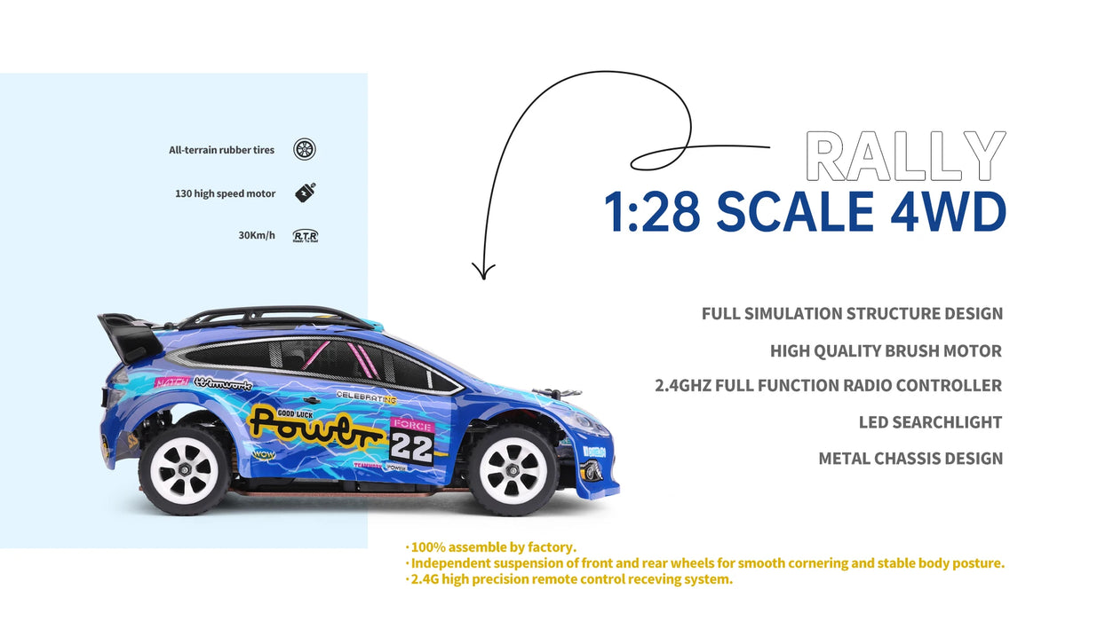 WLtoys 1:28 284131 284161 2.4G High-Speed 4WD Mini RC Racing Car - 30KM/H Remote Control Drift Toy for Kids and Gifts