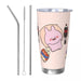 Asamimichaan Cute Asamimi 20oz Stainless Steel Car Mug Straw Thermal Iced Travel Cup Vacuum Insulated Coffee Hot Cup Asamimichaan Cute 20oz Stainless Steel Travel Mug with Straw  Lacatang Shop Lacatang Shop 