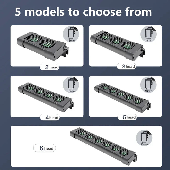 Aquarium Cooling Fan System for Fish Tanks - Chiller Control to Lower Water Temperature with 2/3/4/5 Fan Options for Marine and Pond Use