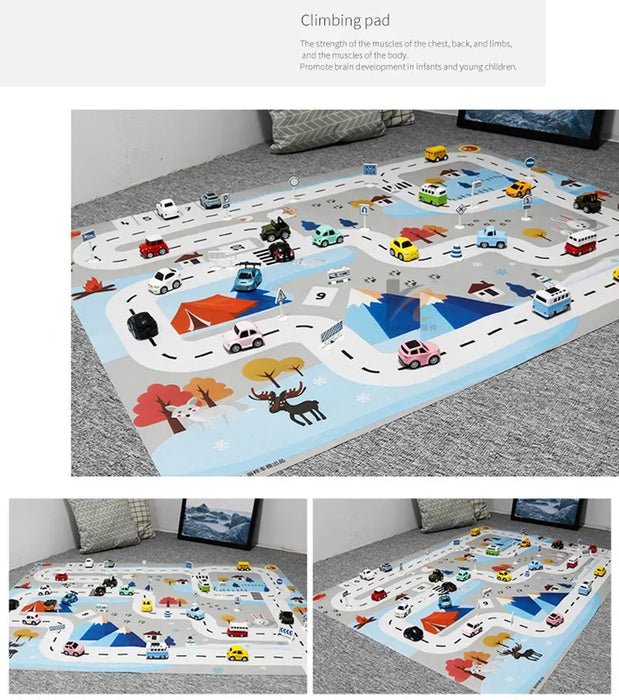 Interactive City Traffic Play Mat for Kids - Waterproof Educational Rug for Boys and Girls Interactive City Traffic Play Mat for Kids - Waterproof Educational   Lacatang Shop Lacatang Shop 