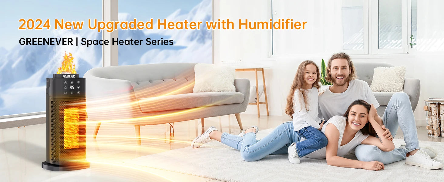 Space Heater Indoor with Humidifier: 2024 Upgraded PTC Electric Heaters for Indoor Use with Thermostat, 1500W Ceramic Heater 

Upgrade Your Indoor Heating: 2024 Humidifying PTC Heater with Thermostat for Cozy Space  Lacatang Shop Lacatang Shop 