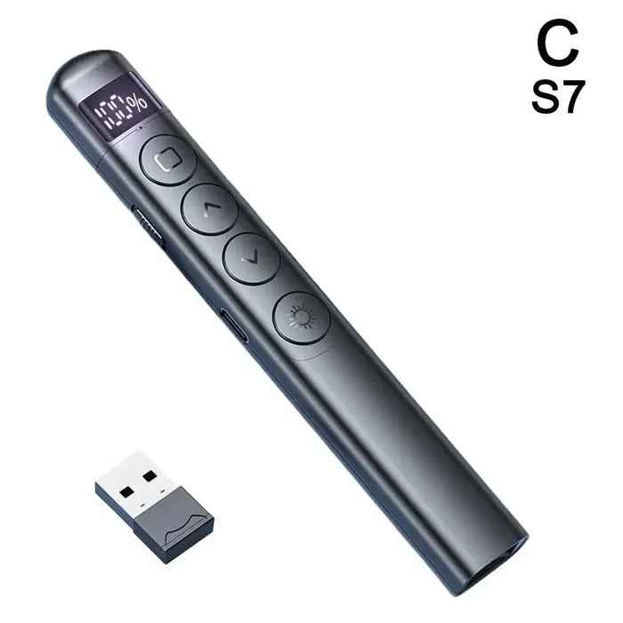 2.4GHz Wireless Presenter Red Laser Page Turning Pen Remote Control Volume Mouse Power Point RF USB Pointer Presentation PP B5R2 2.4GHz Wireless Red Laser Presenter & Page Turner Remote B5R2  Lacatang Shop Lacatang Shop 