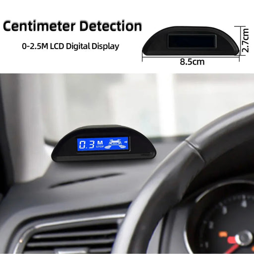 HIPPBQCC Parking Sensor For Car With Auto Parktronic Reverse LED Monitor 4 Sensors Radar Detector System Backlight Display HIPPBQCC Auto Parktronic Parking Sensor System with LED Monitor  Lacatang Shop Lacatang Shop 