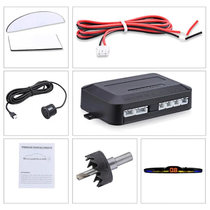 New LED Parking Sensor System Backlight Parktronic Monitor Display Kit Backup Detector Assistant 4 Probes 

Enhance Your Parking Experience with LED Parking Sensor System - Backlight Display - 4 Probes  Lacatang Shop Lacatang Shop 