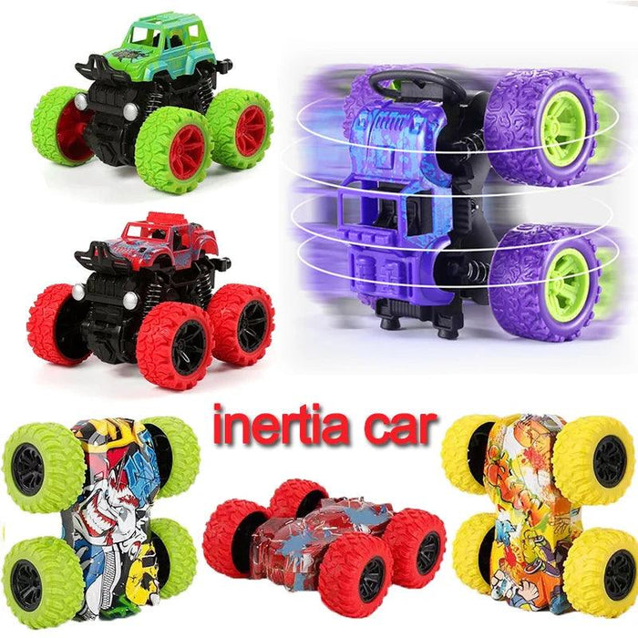 Toys Car Four-wheel Drive Off-road Vehicle Stunt Dump Cars Double-Side Inertia Car Boy Toy Car Pull Back Kids Toy Gift Toys Car Four-wheel Drive Off-road Vehicle Stunt Dump Cars Double-Side   Lacatang Shop Lacatang Shop 