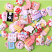 10Pcs Sanrio Accessories Korean Cartoon Kawaii Hellokitty Kuromi Mymelody Resin Diy Decoration Cute Girl Phone Case Headwear - Lacatang Shop