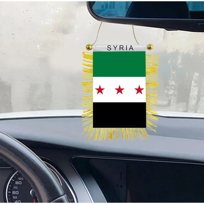 Funny Sticker Flag Map Of Syria Car Party Supplies Arab Republic Syria Three Star Flag Stainless Steel Thermos Cup Party Sticker