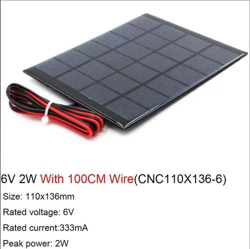 6V Solar Panel With 30 100 200CM Wire Mini Solar System DIY For 6V Solar Panel with Wire for DIY Projects Other AliExpress Lacatang Shop 