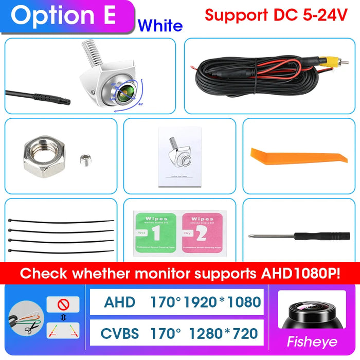 Develuck HD 1080P 170° Fisheye Night Vision Car Rear View Camera - Waterproof AHD CVBS Universal Reverse Lens Develuck HD 1080P 170° Fisheye Night Vision Car Rear View Camera -   Lacatang Shop Lacatang Shop 