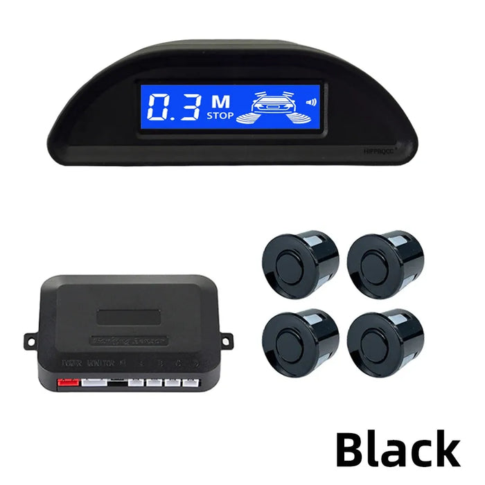 HIPPBQCC Parking Sensor For Car With Auto Parktronic Reverse LED Monitor 4 Sensors Radar Detector System Backlight Display