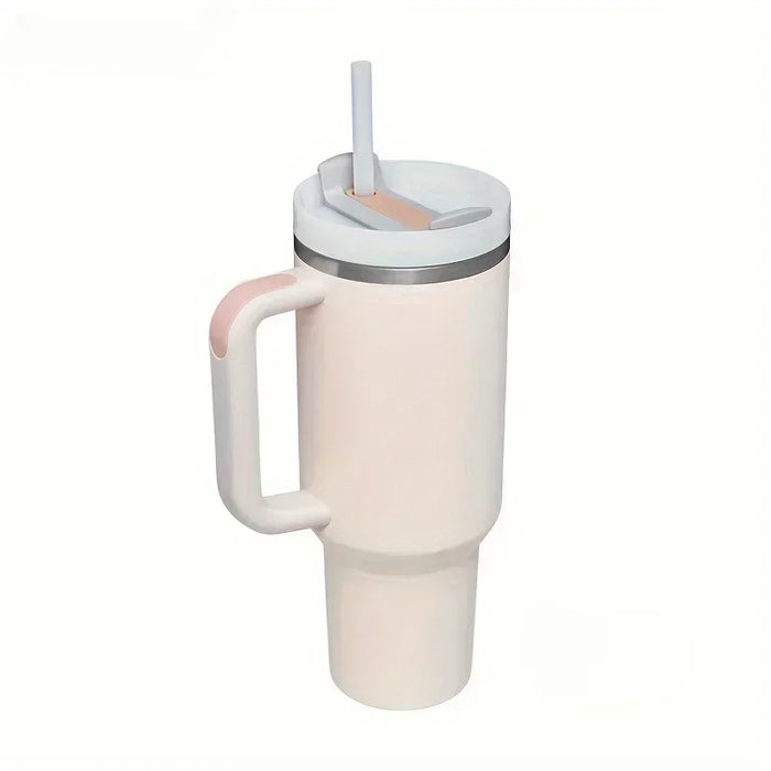 40oz 304 Stainless Steel Insulated Car Cup Cold Hot  Water Bottle Thermal Coffee Mugs Vacuum Flask With Handle Straw For Sport