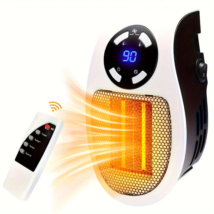 Heater Portable Electric Heater Plug-in Wall Mounted Room Heater Home Appliances Heating Stove Mini Radiator Remote Heater 500W Portable Wall-Mounted Electric Heater - 500W Mini Radiator  Lacatang Shop Lacatang Shop 