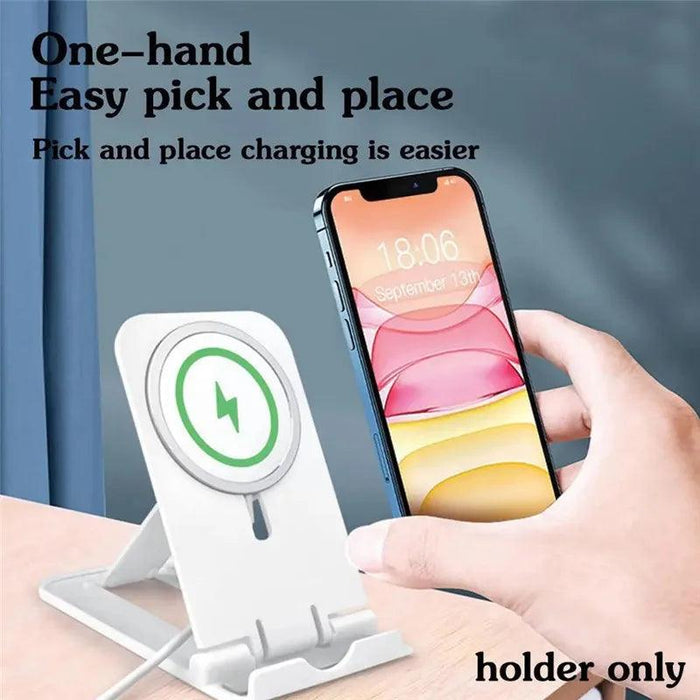 UKGO Folding Stand Holder Cradle for MagSafe Wireless Charger Holder for iPhone15 11 14 Pro Max Portable Desk Mobile Phone Stand MagSafe Wireless Charger Stand - UKGO Folding Holder  AliExpress Lacatang Shop 