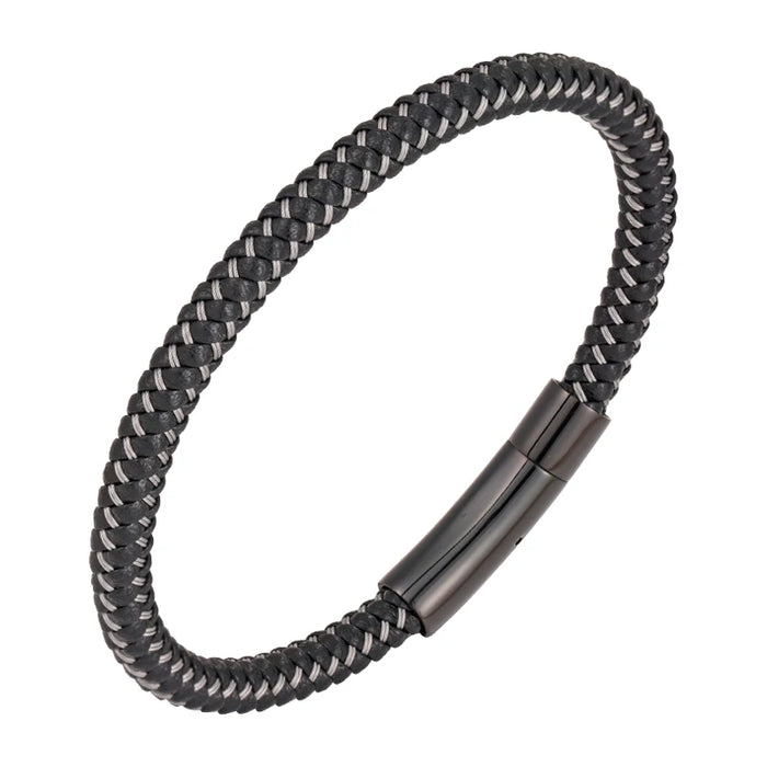 Trendy Black and White Titanium Steel Rope Bracelet for Couples - Free Shipping Available Trendy Black and White Titanium Steel Rope Bracelet for Couples - Free   Lacatang Shop Lacatang Shop 