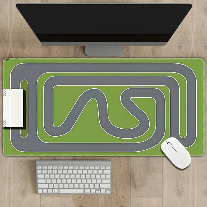 Multipurpose Non-Slip Rubber Mouse Pad 300x700mm with Traffic Simulation Design - 2mm Thickness Desk Mat