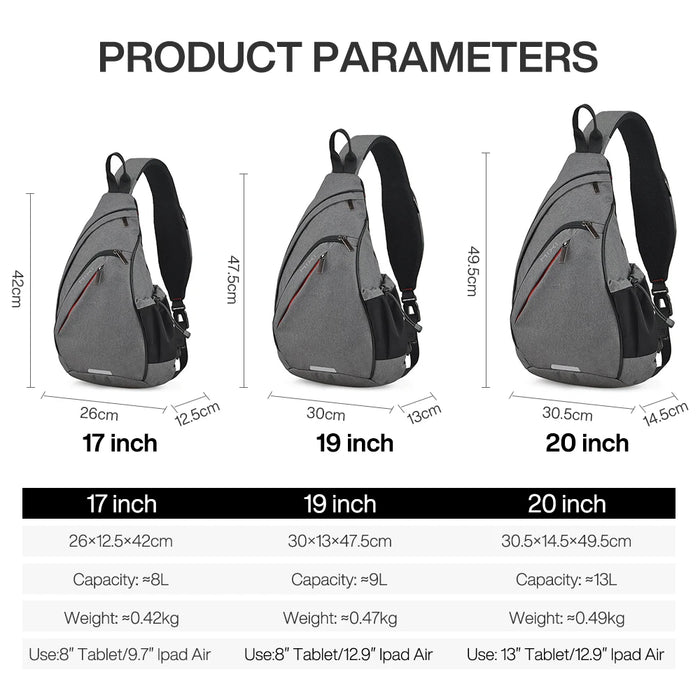 Mixi Men One Shoulder Backpack Women Sling Bag Crossbody USB Boys Cycling Sports Travel Versatile Fashion Bag Student School Mixi One Shoulder Sling Backpack: Crossbody, USB, Versatile Travel Bag  Lacatang Shop Lacatang Shop 