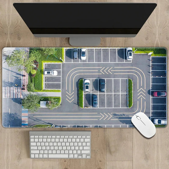 Multipurpose Non-Slip Rubber Mouse Pad 300x700mm - Traffic Simulation Design, 2mm Thick Desk Mat Multipurpose Non-Slip Rubber Mouse Pad 300x700mm - Traffic Simulation   Lacatang Shop Lacatang Shop 