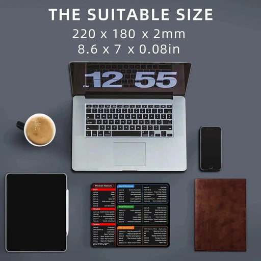 EXCO Shortcuts Mouse Pad Small Office Software Excel Mousepad Smooth Shortcuts Mouse Pad - Excel and Office Software Other AliExpress Lacatang Shop 