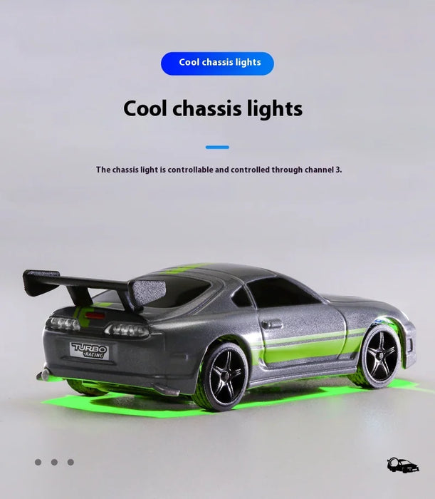 Turbo Racing 1/76 C71 C72 Drift Rc Car With Gyro Radio Full Proportional Remote Control Toys Rtr Table Toy Collection Model