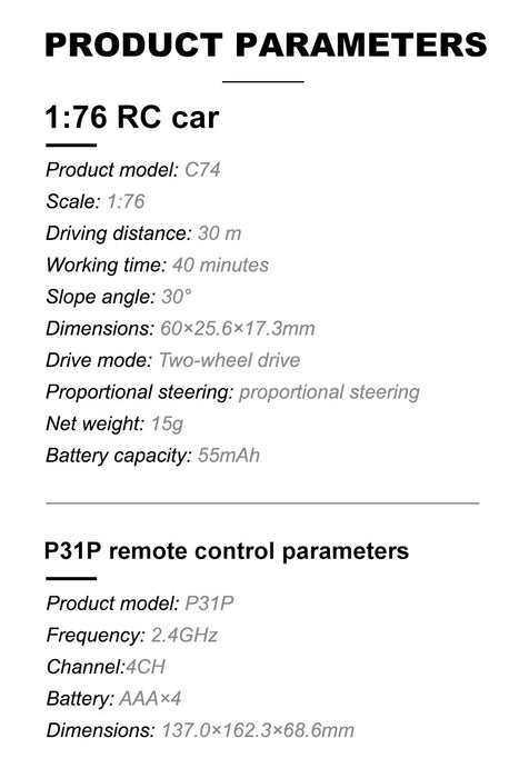 Turbo Racing 1:76 C64 C73 C72 C71 C74 Drift RC Car With Gyro Radio Full Proportional Remote Control Toys RTR Kit