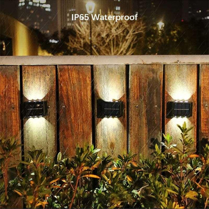 6LED Solar Lights, Outdoor Waterproof Atmosphere Wall Lamp,Up And Down - Lacatang Shop