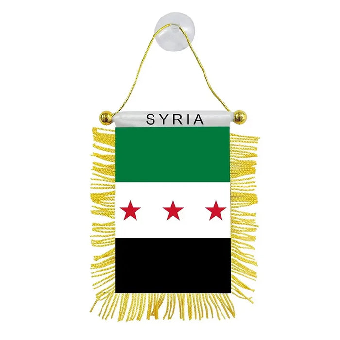 Funny Sticker Flag Map Of Syria Car Party Supplies Arab Republic Syria Three Star Flag Stainless Steel Thermos Cup Party Sticker