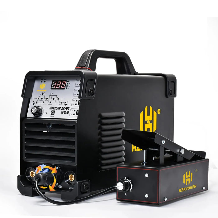 HZXVOGEN 5 in 1 HF TIG AC/DC Aluminum Welding Machine 200A MMA ARC Argon Precise Digital Pulse 2T/4T TIG Inverter Welder