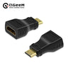 QGeeM Mini HDMI Male to HDMI A Female Adapter - High-Speed Converter for 4K, 2K, and 1080P - Ideal for Mini PCs, HDTVs, and HD Cameras