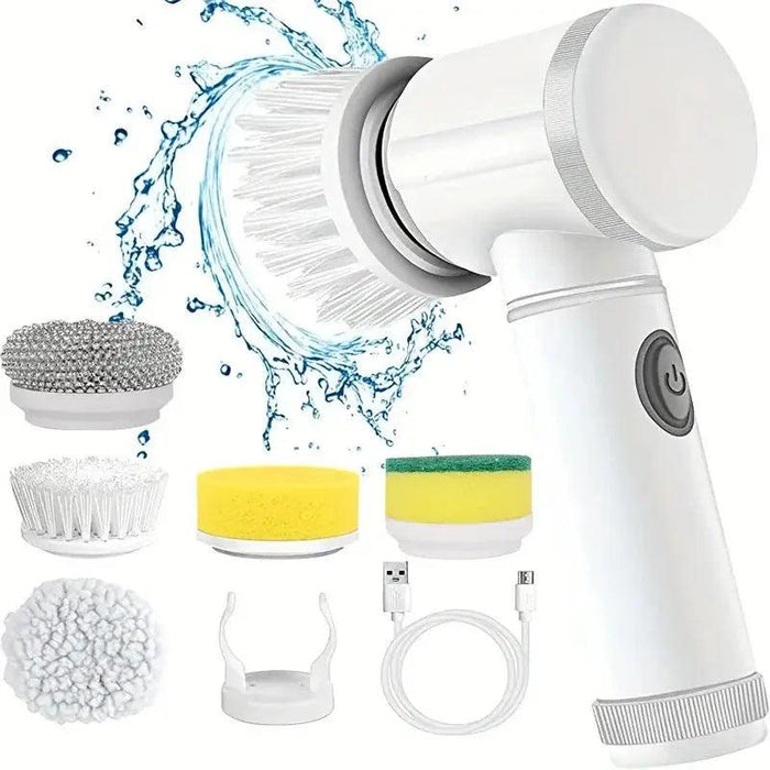 New Electric Spin Scrubber,Bathroom Cleaning Brush Power Scrubber with 5 Replaceable Brush Heads, 5 in 1 Electric Cleaning Brush Electric Spin Scrubber - Effortless Cleaning  Lacatang Shop Lacatang Shop 