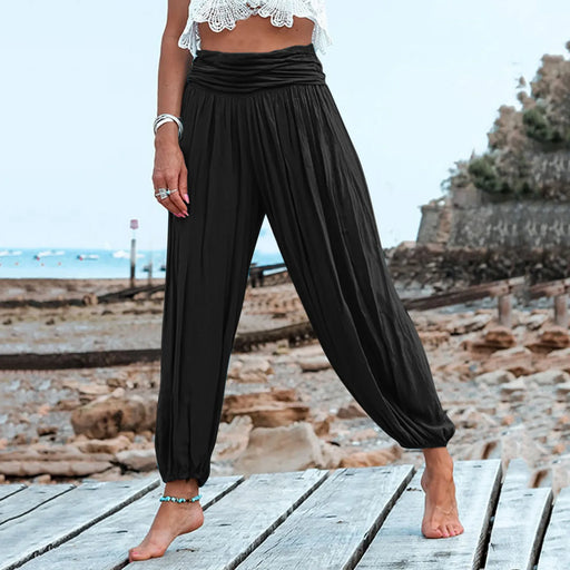 2023 Summer Women's Solid Color Versatile Zipper Wide Leg Pants Casual Pants Pants For Women Workout Pocket Pants 2023 Summer Women's Solid Color Versatile Zipper Wide Leg  Casual   Lacatang Shop Lacatang Shop 