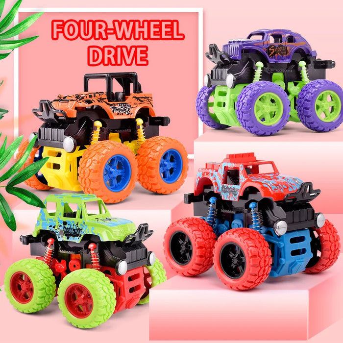 Pull Back Toy Car  Inertial Rotation Car Four-wheel Drive Off-road Vehicle SUV Racing Power Car Children's Toy CarGift Pull Back Toy Car  Inertial Rotation Car Four-wheel Drive Off-road   Lacatang Shop Lacatang Shop 