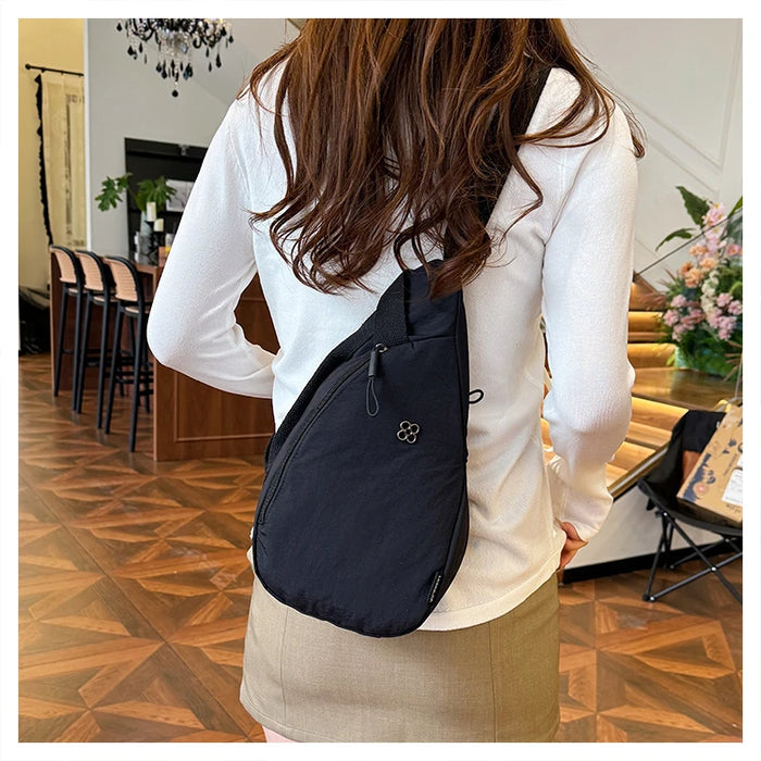 Nylon Zipper 2024 Hot Selling Women's Waist Packs Solid Color Versatile Casual Chest Bag Soft Simple Popular Crossbody Bag