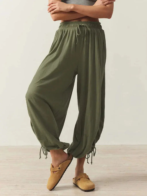 Autumn solid color casual women's loose pants casual pants Haren.