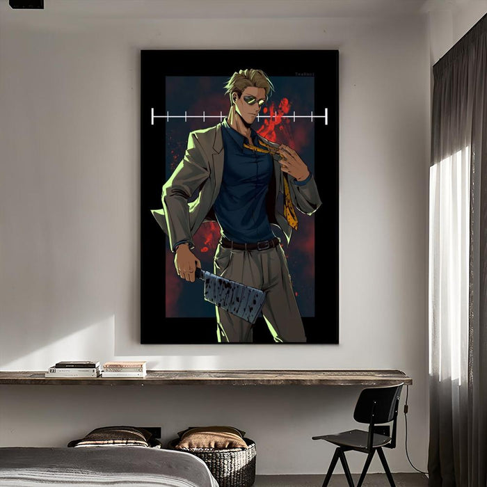 Kento Nanami Jujutsu Kaisen Vintage Movie Poster - Self-Adhesive Waterproof Art Sticker for Coffee Shop and Bar Wall Decoration