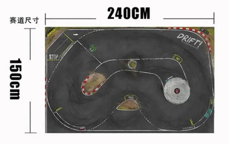 2.4m Drift Racing Track for RC Cars - Compatible with Kyosho Mini-Z, Mini-Q, WLtoys, and More 2.4m Drift Racing Track for RC Cars - Compatible with Kyosho Mini-Z,   Lacatang Shop Lacatang Shop 