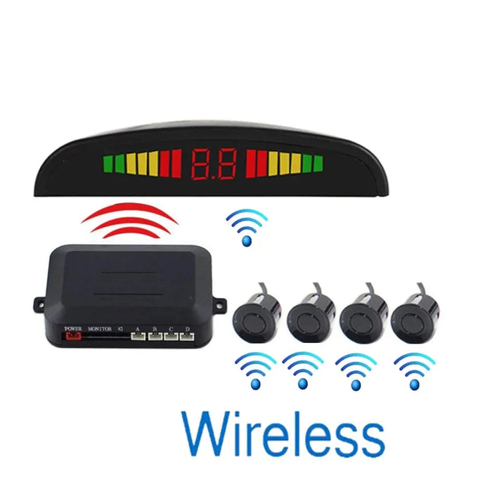 Wireless Car Auto Parktronic  Parking Sensor with 4 Reverse Backup Radar Monitor Detector System Display