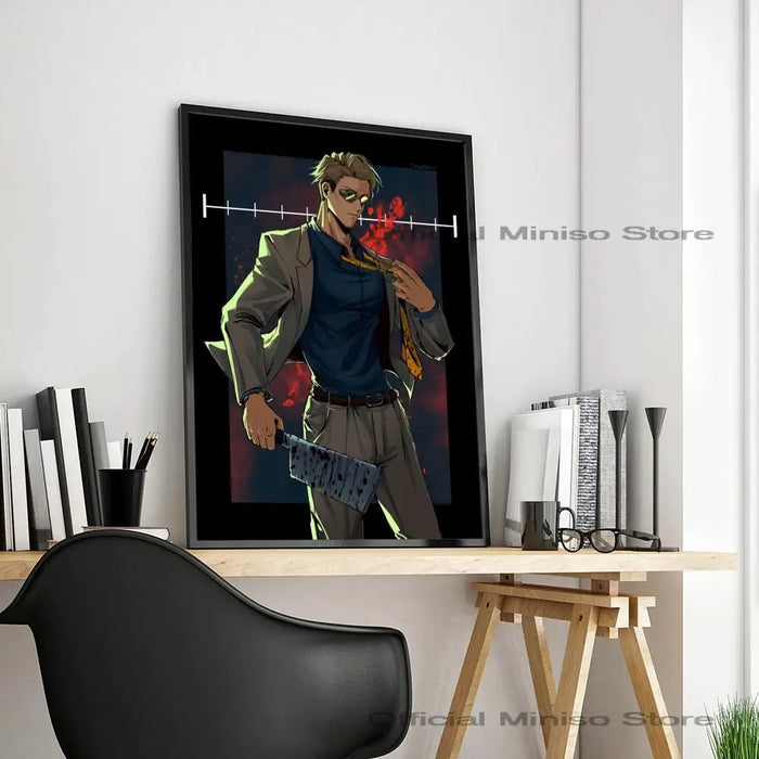 Kento Nanami Jujutsu Kaisen Vintage Movie Poster - Self-Adhesive Waterproof Art Sticker for Coffee House & Bar Wall Decor