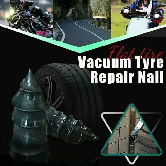 Tire Repair Nail Kit for Cars, Motorcycles, and Scooters - Rubber and Metal Sealant Set for Puncture Fixing Tire Repair Nail Kit for Cars, Motorcycles, and Scooters - Rubber and   Lacatang Shop Lacatang Shop 