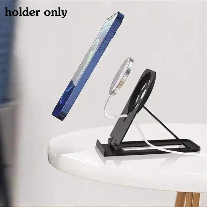 UKGO Folding Stand Holder Cradle for MagSafe Wireless Charger Holder for iPhone15 11 14 Pro Max Portable Desk Mobile Phone Stand MagSafe Charger Stand - Convenient and Portable  Lacatang Shop Lacatang Shop 