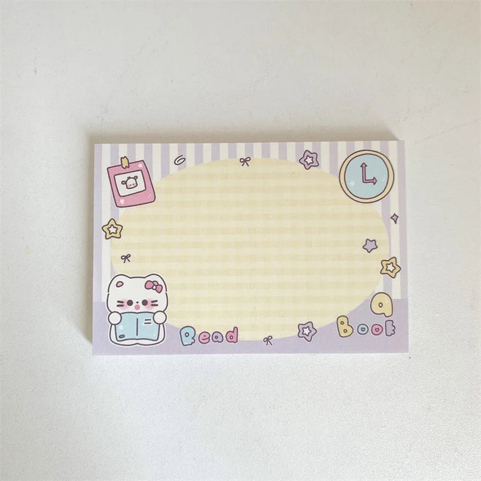 Kawaii Cat Memo Pad – DIY Scrapbooking Stationery, Non-Adhesive Notes for School & Diary Messages, 11x7.5cm