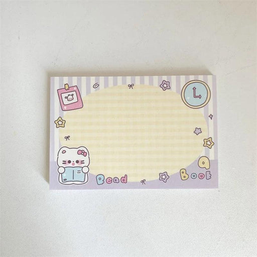 Ins Cute Cat Memo Pad Korean Scrapbooking DIY Kawaii Stationery Non Sticky Notes School Diary Message Memo Paper - Lacatang Shop