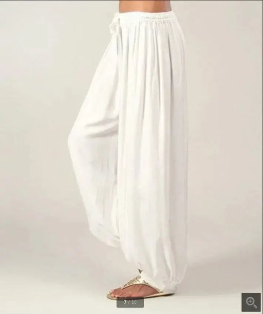 Urban Casual Premium Sense Women's Cotton Straight Pants Ladies Elegant Solid Color Casual Pants Harlem Pants.