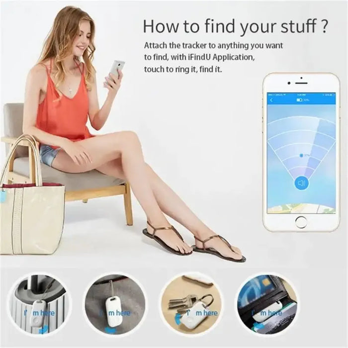 Tuya Mini GPS Tracker Wireless Louder Ring Product WIFI Location Tracker Anti Lost Alarm Smart Keychain 2-way Search Key Finder