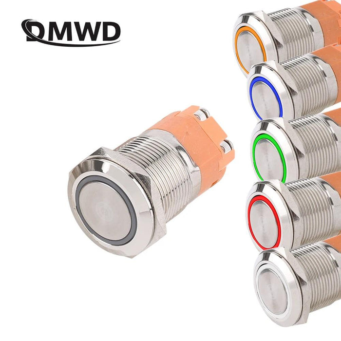 15A Hevay Duty Metal Push Button Switches With LED Ring Annular 19mm 15A Hevay Duty Metal Push Button Switches With LED Ring Annular 19mm -  Other AliExpress Lacatang Shop 