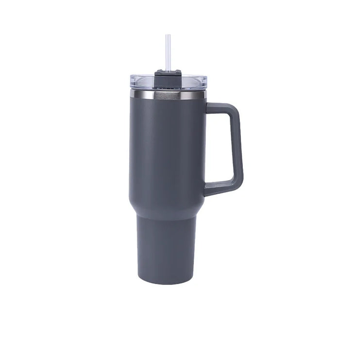 40oz Stainless Steel Insulated Hot Travel Mugs Water Bottle Thermal Vacuum Coffee Car Cup Cold Flask with Handle Straw