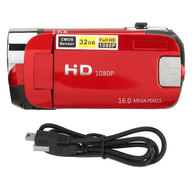 1080P HD 16MP Digital Camera 2.4 Inch Rotatable Screen Camcorder 16X Zoom HD Anti-shock Video Recorder with Fill Light 1080P HD 16MP Digital Camera 2.4 Inch Rotatable Screen Camcorder 16X   Lacatang Shop Lacatang Shop 