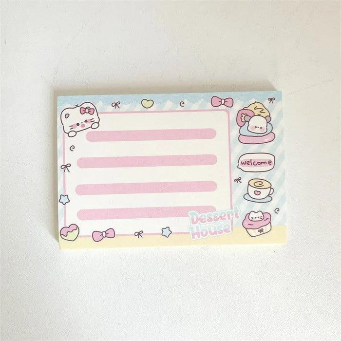 Ins Cute Cat Memo Pad Korean Scrapbooking DIY Kawaii Stationery Non Sticky Notes School Diary Message Memo Paper - Lacatang Shop